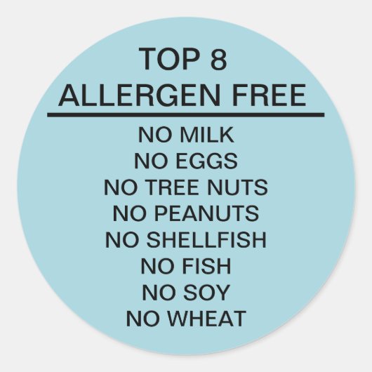 Allergen der Spitzen-8 geben frei Runder Aufkleber (Vorderseite)