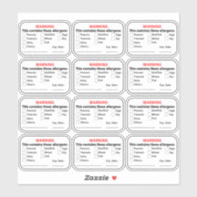 Allergen-Lebensmittelkennzeichnungen