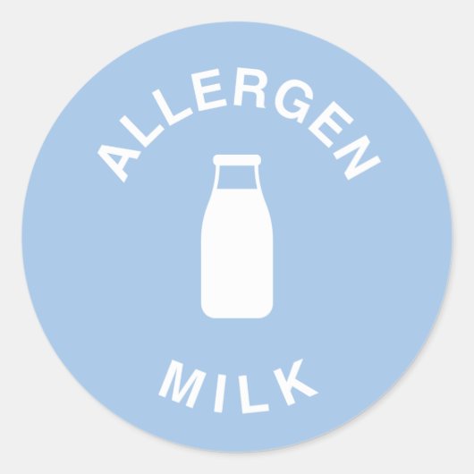 Allergenmilch - Warnung: Enthält Milch Runder Aufkleber (Vorderseite)