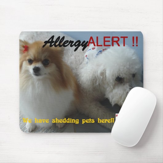 allerggic zum Haustierzeichen Mousepad (Mit Mouse)