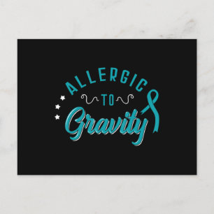 Allergic To Gravity POTS Dysautonomia Turquoise Ri Postkarte