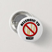 Allergic Wheat Alergy Medical Alert Warning Small Button (Vorne & Hinten)