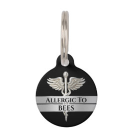 Allergie Alarm DIY allergisch gegen SILVER caduceu Haustiermarke