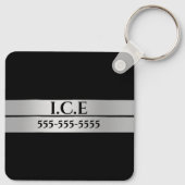 Allergie Alarm DIY allergisch gegen SILVER caduceu Schlüsselanhänger (Rückseite)