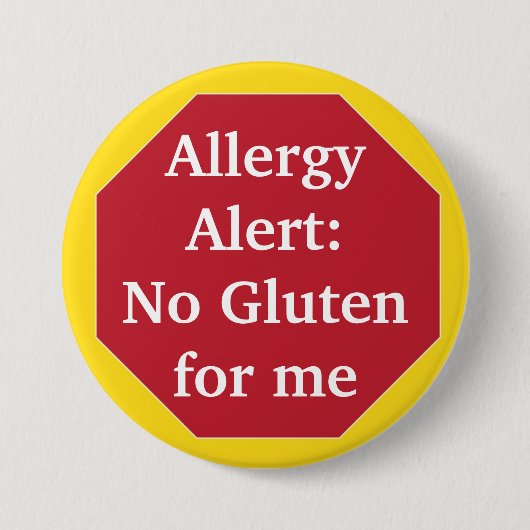 Allergie-Alarm: Kein Gluten Button (Vorderseite)
