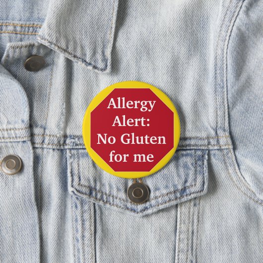 Allergie-Alarm: Kein Gluten Button (Beispiel)