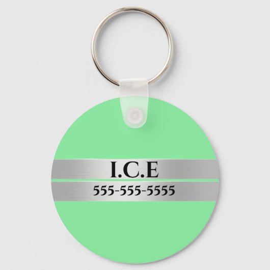 Allergie allergisch gegen grüne SILVER caduceus Schlüsselanhänger (Rückseite)