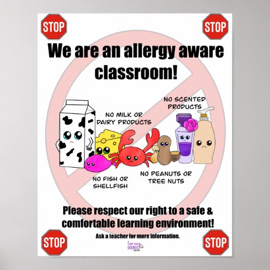 Allergie Aware Classroom Poster (Vorne)