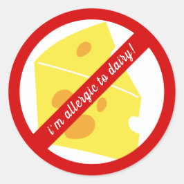 Allergie bei Milch und Käse Runder Aufkleber