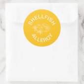Allergie bei Muscheln Runder Aufkleber (Tasche)