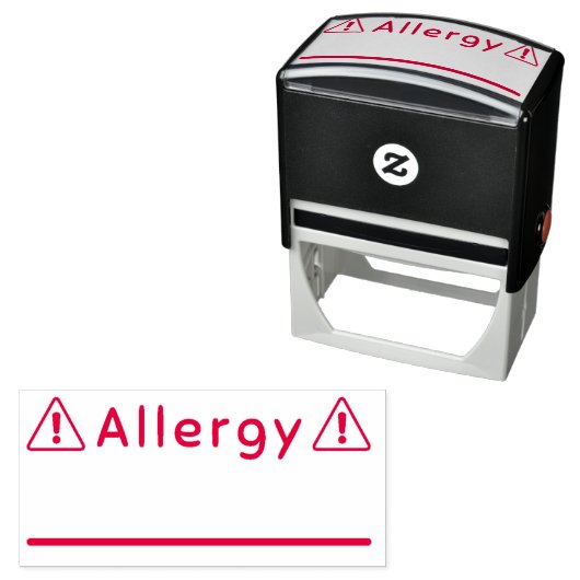 Allergie-Briefmarke Permastempel (Beispiel)
