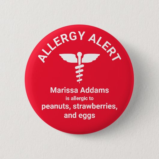 Allergie Button (Vorderseite)