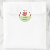 Allergie Fraise Runder Aufkleber (Tasche)
