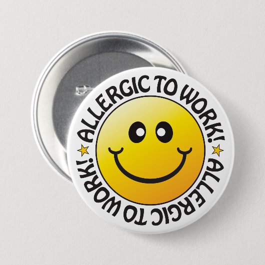 Allergie für das Abzeichen Button (Vorne & Hinten)