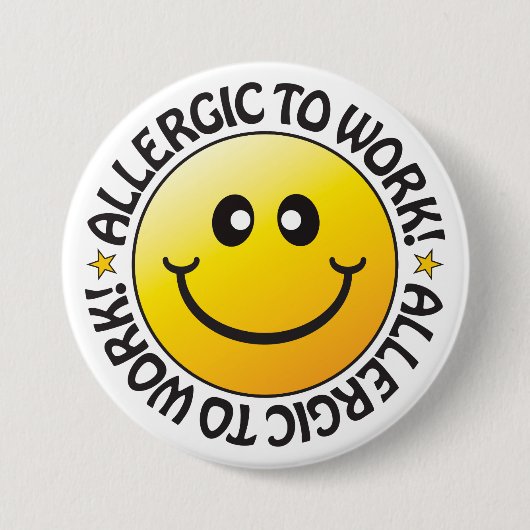 Allergie für das Abzeichen Button (Vorderseite)