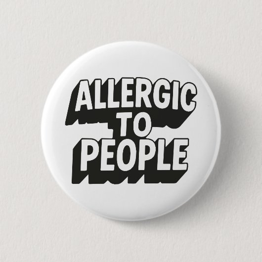 Allergie für Menschen Button (Vorderseite)