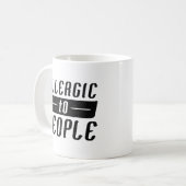 Allergie für Menschen Kaffeetasse (Vorderseite Links)