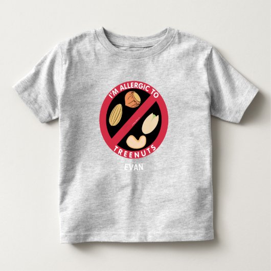 Allergie gegen Baumnüsse Kids Allergie Personalisi Kleinkind T-shirt (Vorderseite)