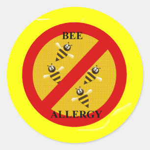 Allergie gegen Bienen Runder Aufkleber