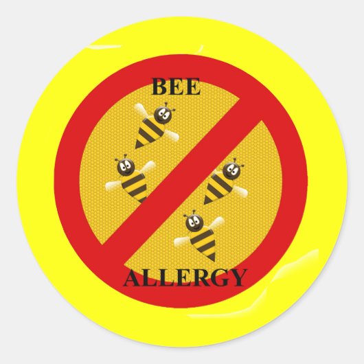 Allergie gegen Bienen Runder Aufkleber (Vorderseite)