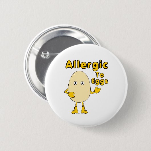 Allergie gegen Eier Button (Vorne & Hinten)