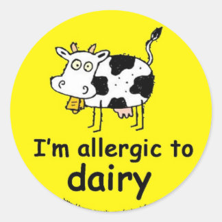 Allergie gegen Milch Runder Aufkleber