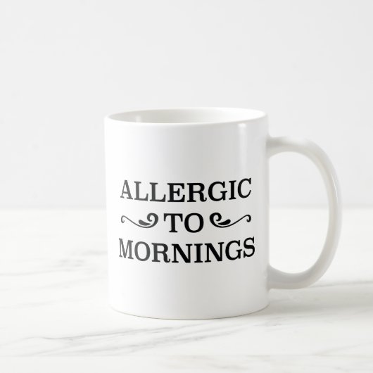Allergie gegen Morgens Kaffeetasse (Rechts)