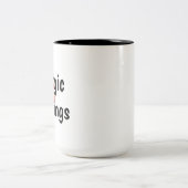 Allergie gegen Morgens, lustige Zitate lauen Kaffe Zweifarbige Tasse (Mittel)