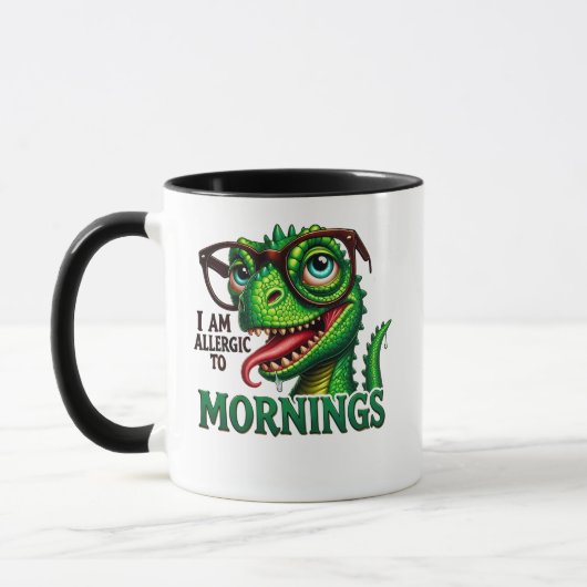 Allergie gegen Morgenstunden-Tasse - Funny Animal Tasse (Links)