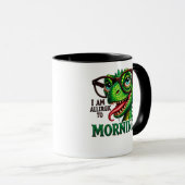 Allergie gegen Morgenstunden-Tasse - Funny Animal Tasse (VorderseiteRechts)
