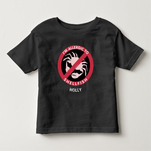 Allergie gegen Muschelallergie Personalisierte Kin Kleinkind T-shirt (Vorderseite)