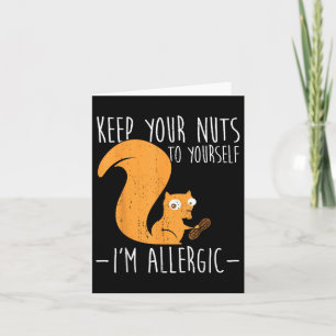 Allergie gegen Nüsse I Eichhörnchen Lebensmittelal Karte