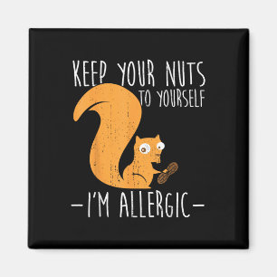 Allergie gegen Nüsse I Eichhörnchen Lebensmittelal Magnet