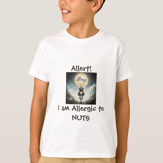 Allergie gegen Nüsse personalisierte Hemdallergie T-Shirt (Vorderseite)