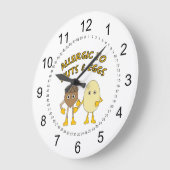 Allergie gegen Schalenfrüchte und Eier Große Wanduhr (Winkel)