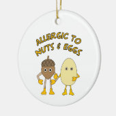 Allergie gegen Schalenfrüchte und Eier Keramik Ornament (Links)