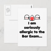 Allergie gegenüber der Bar-Prüfung Postkarte (Vorne/Hinten)