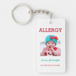 Allergie-kundenspezifische Foto-im Notfall Kinder Schlüsselanhänger