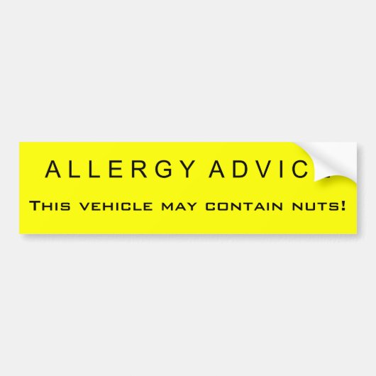 Allergie-Rat Autoaufkleber (Vorne)