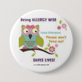 Allergie sein klug - Bewusstseins-Abzeichen Button