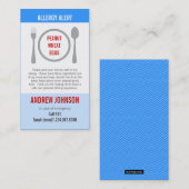 Allergie-wachsamer blauer Himmel Duotones Telefonnummerkarte (Vorne/Hinten)