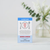 Allergie-wachsamer blauer Himmel Duotones Telefonnummerkarte (Stehend Vorderseite)