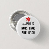 Allergie-wachsamer Knopf Button (Vorne & Hinten)