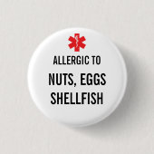 Allergie-wachsamer Knopf Button (Vorderseite)