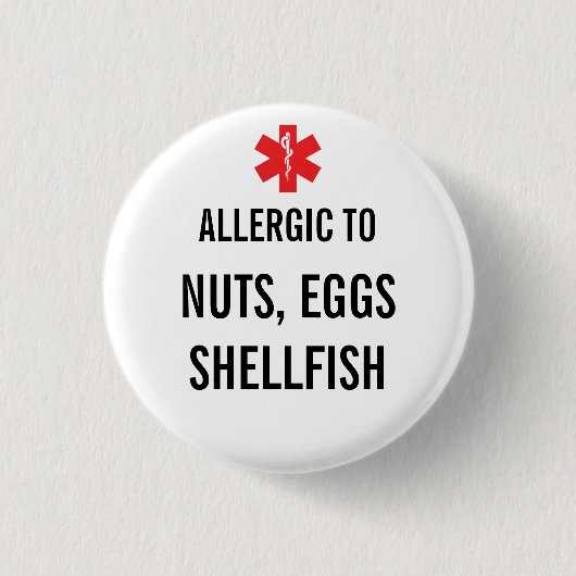 Allergie-wachsamer Knopf Button (Vorderseite)