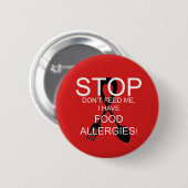 Allergie-wachsamer Knopf Button (Vorne & Hinten)