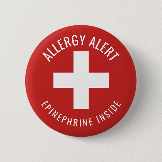 Allergie-wachsames Adrenalin innerhalb des Button (Vorderseite)