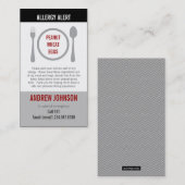 Allergie wachsames graues Duotones Telefonnummerkarte (Vorne/Hinten)