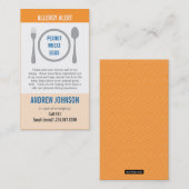 Allergie wachsames orange Duotones Telefonnummerkarte (Vorne/Hinten)
