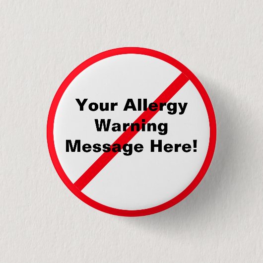 Allergie/Warnen Button (Vorderseite)